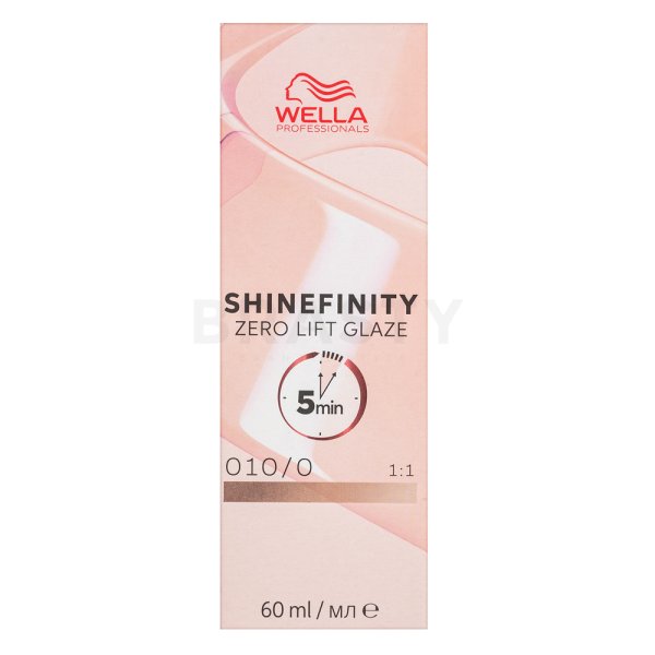 Wella Professionals Shinefinity Zero Lift Glaze profesjonalna demi- permanentna farba do włosów 010/0 Natural Flash 60 ml