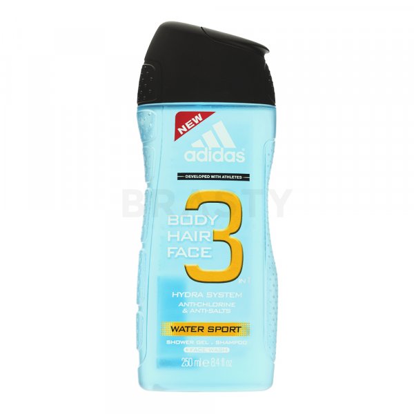 Adidas 3 Water Sport gel doccia da uomo 250 ml