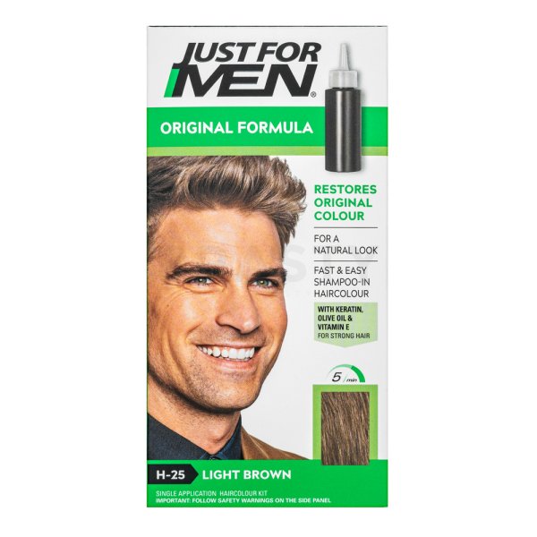 Just For Men Shampoo-in Haircolour shampoo colorante per uomini H25 Light Brown 66 ml