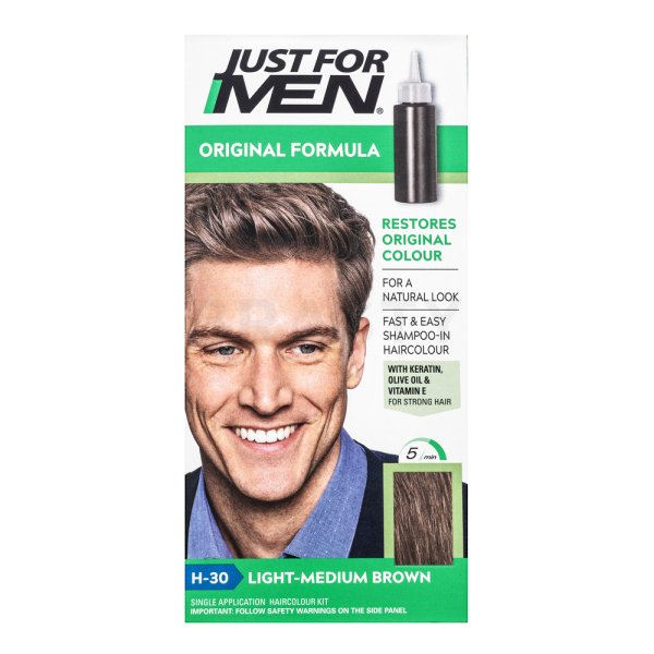 Just For Men Shampoo-in Haircolour Szampon koloryzujący dla mężczyzn H30 Light Medium Brown 66 ml