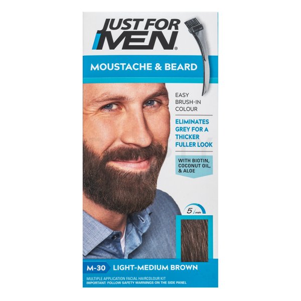 Just For Men Moustache & Beard Color barva na vousy M30 Light-Medium Brown