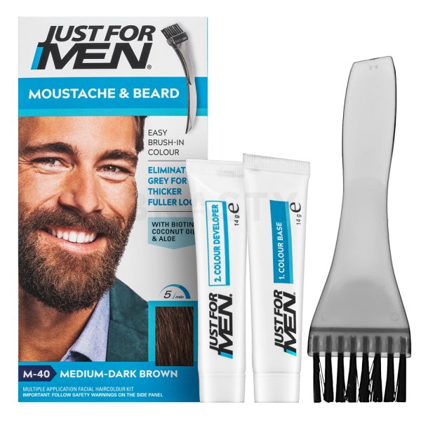 Just For Men Moustache & Beard Color colore della barba M40 Medium-Dark Brown