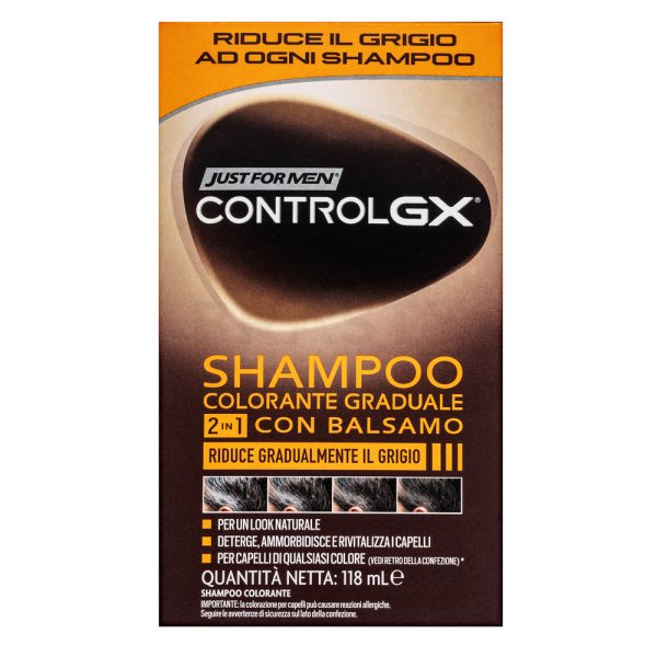 Just For Men Control GX 2in1 Shampoo sampon és kondicionáló ősz hajra 118 ml