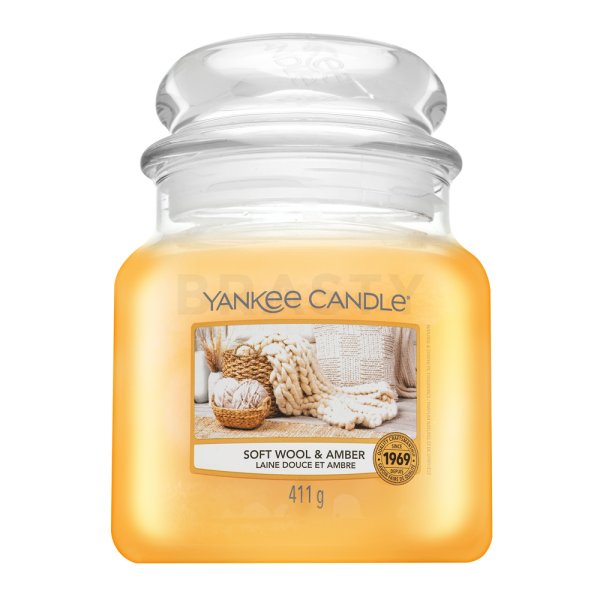 Yankee Candle Soft Wool & Amber świeca zapachowa 411 g