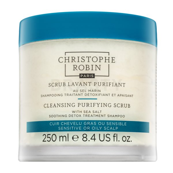 Christophe Robin Cleansing Purifying Scrub With Sea Salt šamponový peeling pro všechny typy vlasů 250 ml