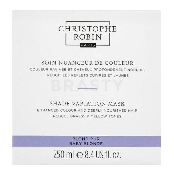 Christophe Robin Shade Variation Mask mască hrănitoare cu pigmenți colorați pentru păr blond Baby Blonde 250 ml