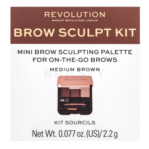 Makeup Revolution Brow Sculpt Kit - Medium paleta pentru machiaj sprancene
