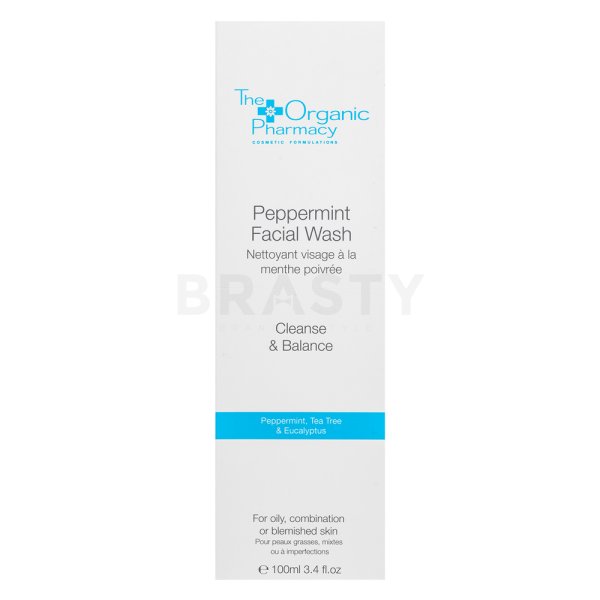 The Organic Pharmacy Peppermint Facial Wash oczyszczający żel do twarzy do skóry problematycznej 100 ml