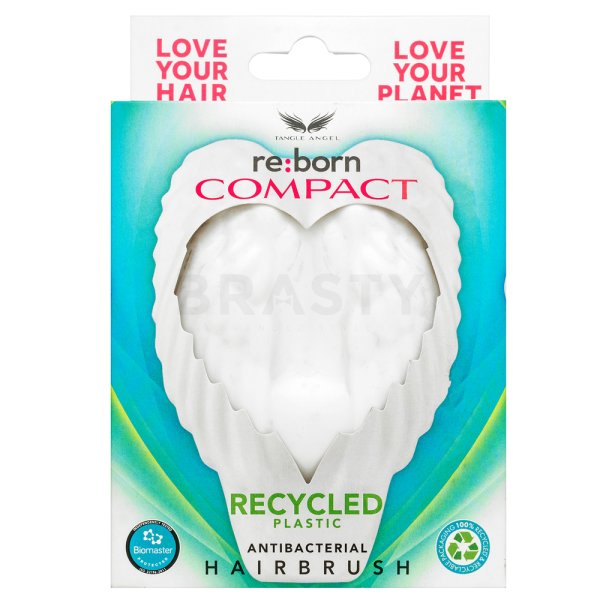 Tangle Angel Re:Born Compact Antibacterial Hairbrush White четка за коса за лесно разресване
