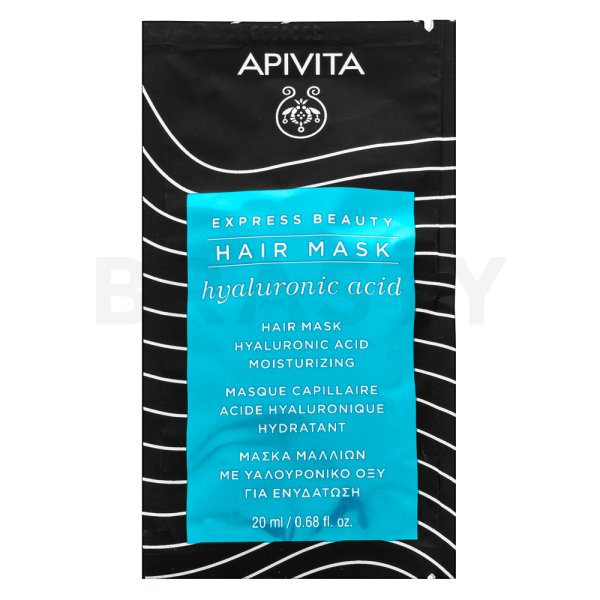 Apivita Express Beauty Hair Mask Hyaluronic Acid vyživující maska na vlasy s kyselinou hyaluronovou 20 ml