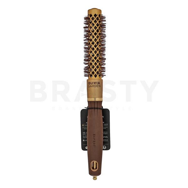 Olivia Garden Expert Blowout Shine Round Brush Wavy Bristles Gold & Brown 20 mm haarborstel