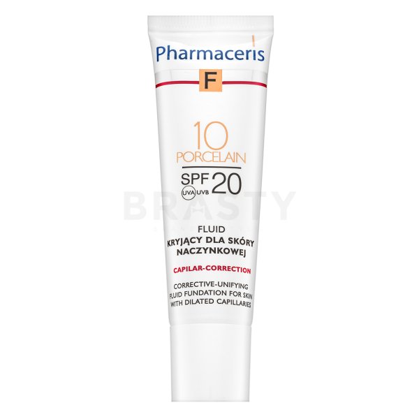 Pharmaceris F Capilar-Correction Fluid SPF20 Porcelain fluid pentru infrumusetare pentru o piele luminoasă și uniformă 30 ml