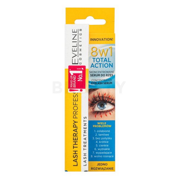 Eveline Total Action 8in1 Concentrated Eyelash Serum serum para pestaña 10 ml