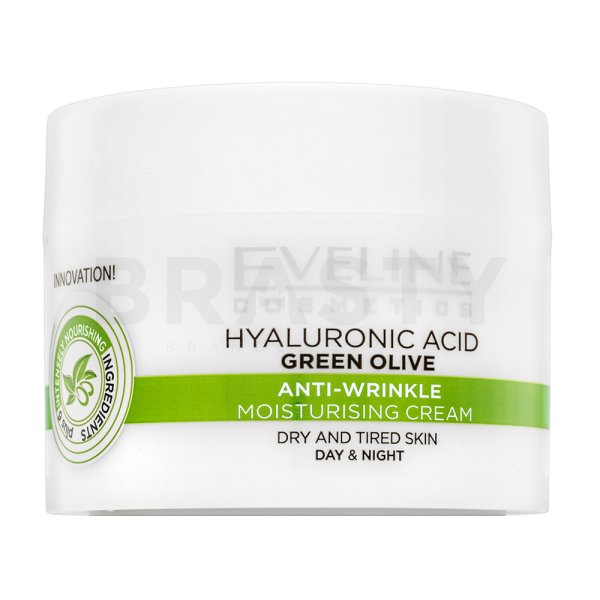 Eveline negovalna krema Hyaluronic Acid Green Olive Anti-Wrinkle Moisturising Cream 50 ml