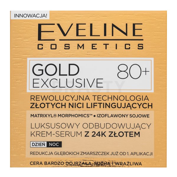 Eveline Gold Exclusive Luxurious Regenerating Cream Serum 80+ crema per il viso per la pelle matura 50 ml