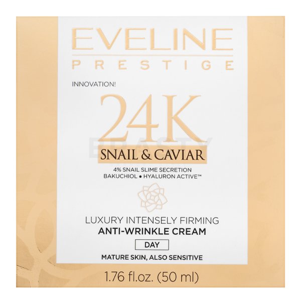 Eveline 24k Snail & Caviar Anti-wrinkle Cream odżywczy krem z ekstraktem ze śluzu ślimaka 50 ml
