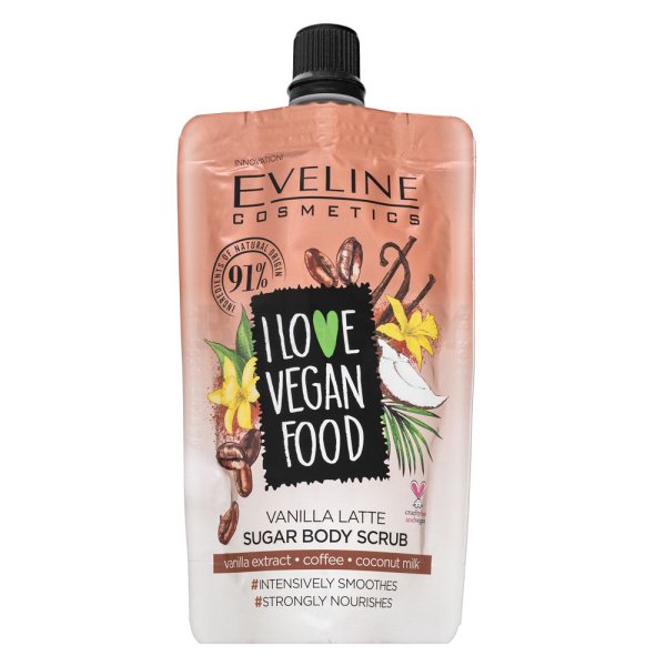 Eveline I Love Vegan Food Sugar Body Scrub exfoliant pentru corp 75 ml