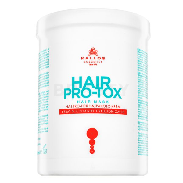 Kallos Hair Pro-Tox Hair Mask Mascarilla capilar nutritiva Con queratina 1000 ml