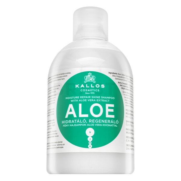 Kallos Aloe Moisture Repair Shine Shampoo vyživující šampon pro hebkost a lesk vlasů 1000 ml