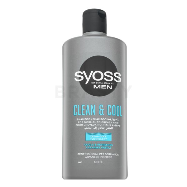 Syoss Men Clean & Cool Shampoo sampon de curatare pentru toate tipurile de păr 500 ml
