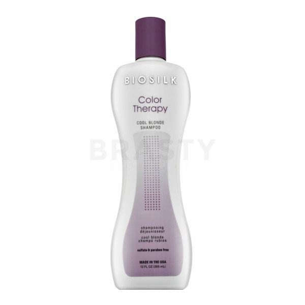 BioSilk Color Therapy Cool Blonde Shampoo erősítő sampon szőke hajra 355 ml