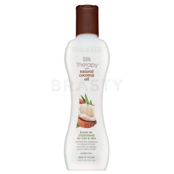 BioSilk Therapy with Natural Coconut Oil Leave-In Treatment Pflege ohne Spülung gegen Spliss 167 ml