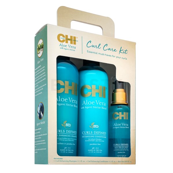 CHI Curl Care Set kit voor golvend en krullend haar 340 ml + 340 ml + 89 ml