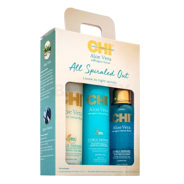 CHI Aloe Vera All Spiraled Out Set kit voor golvend en krullend haar 147 ml + 177 ml + 89 ml