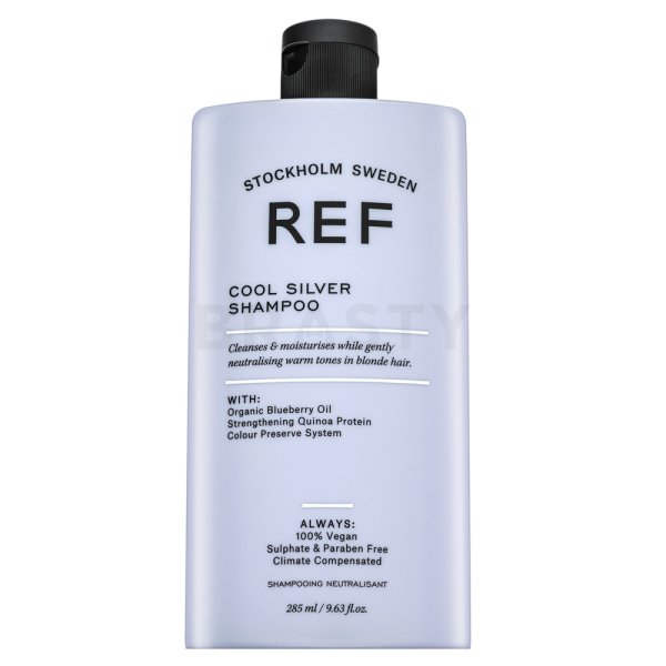 REF Cool Silver Shampoo shampoo neutralizzante per capelli biondo platino e grigi 285 ml