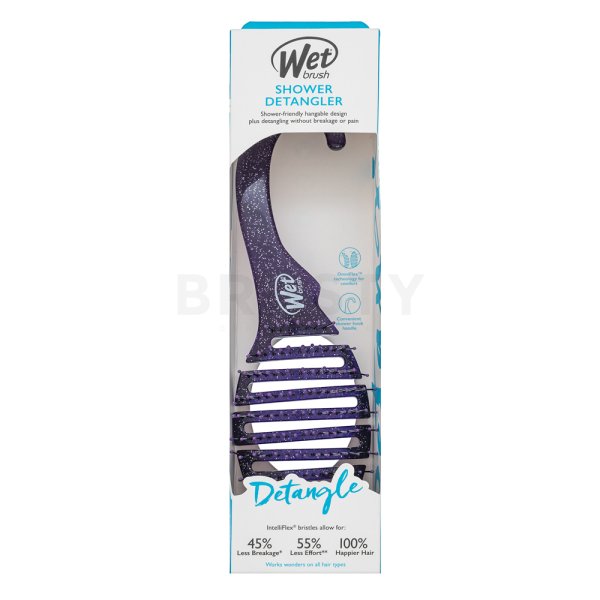 Wet Brush Shower Detangler Glitter Purple Haarbürste