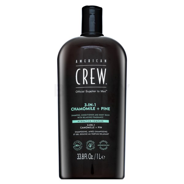 American Crew 3-in-1 Chamolie + Pine șampon, balsam și un gel de duș 1000 ml