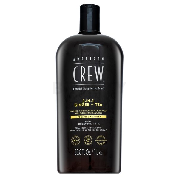 American Crew 3-in-1 Ginger + Tea šampón, kondicionér a sprchový gel 1000 ml