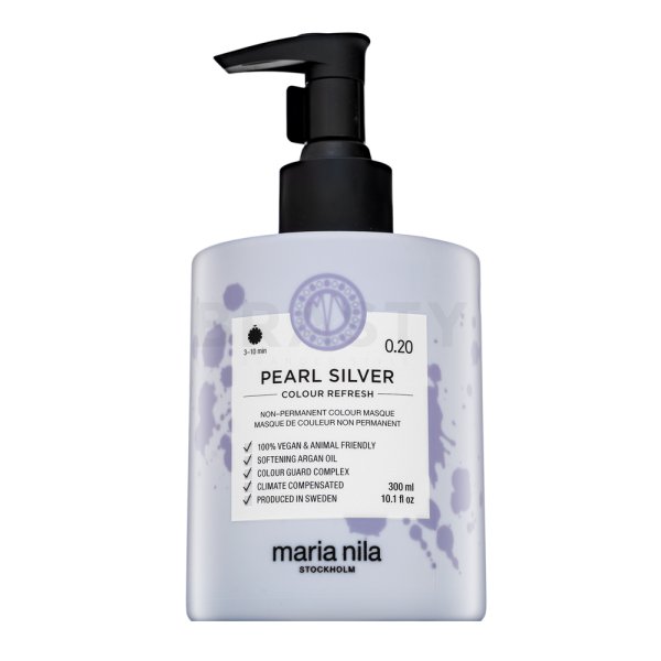 Maria Nila Colour Refresh maschera nutriente con pigmenti colorati per capelli biondo platino e grigi Pearl Silver 300 ml