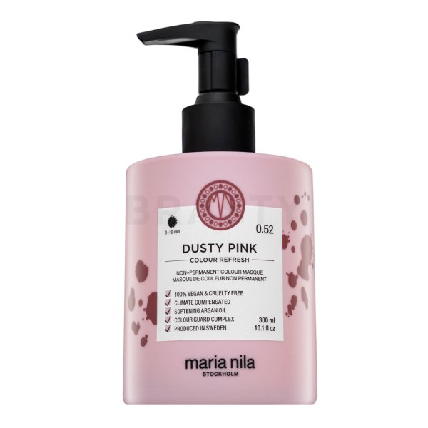 Maria Nila Colour Refresh ernährende Maske mit Farbpigmenten fürs Haar mit rosaroten Farbtönen Dusty Pink 300 ml