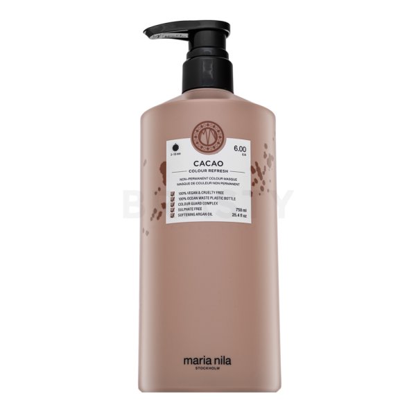 Maria Nila Colour Refresh mască hrănitoare cu pigmenți colorați pentru a revigora nuanțele deschise și medii de șaten Cacao 750 ml