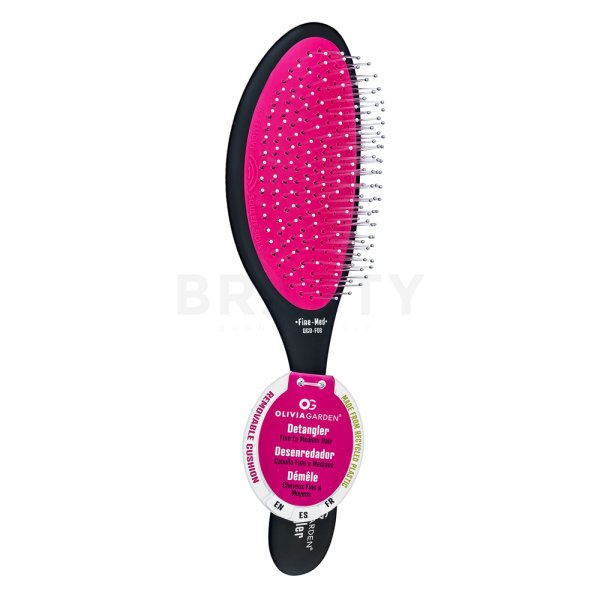 Olivia Garden Detangler Black Fine-Med OGD-F08 kefa na vlasy pre jemné vlasy