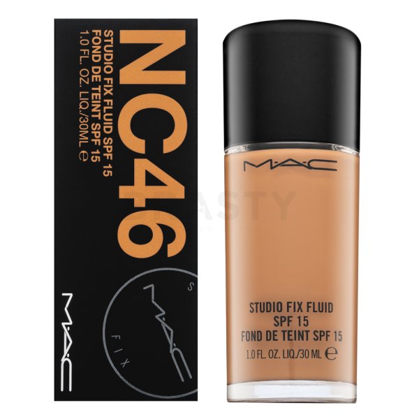 MAC Studio Fix Fluid Foundation SPF15 NC46 Long-Lasting Foundation for unified and lightened skin 30 ml