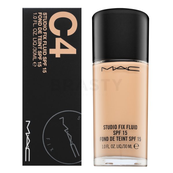 MAC Studio Fix Fluid Foundation SPF15 C4 dlouhotrvající make-up pro sjednocenou a rozjasněnou pleť 30 ml