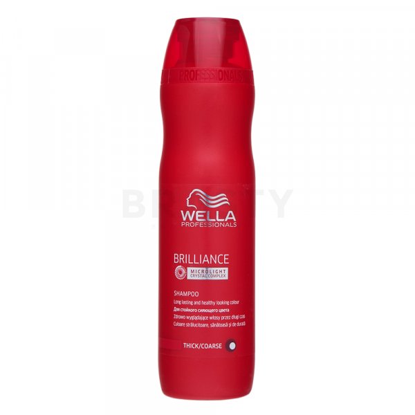 Wella Professionals Brilliance Shampoo șampon pentru păr aspru si colorat 250 ml