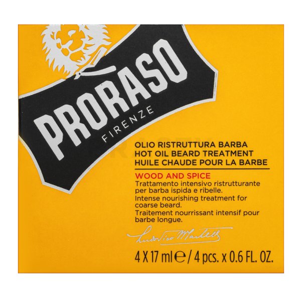 Proraso Wood And Spice olie Hot Oil Beard Treatment 4 x 17 ml