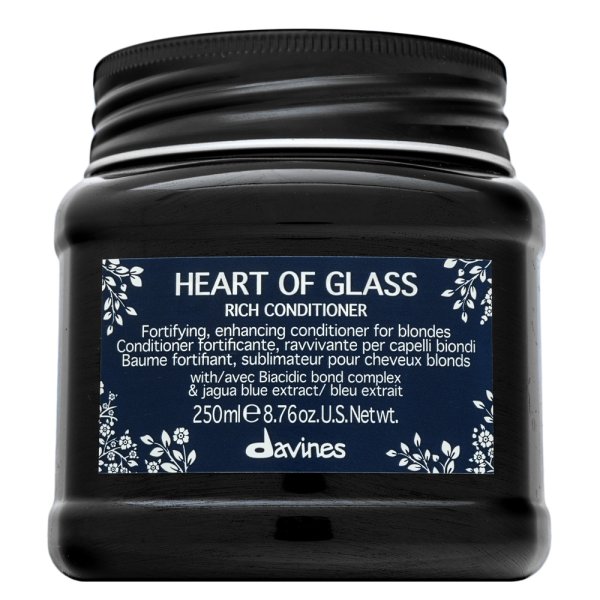 Davines Heart Of Glass Rich Conditioner balsam pentru întărire pentru păr blond 250 ml
