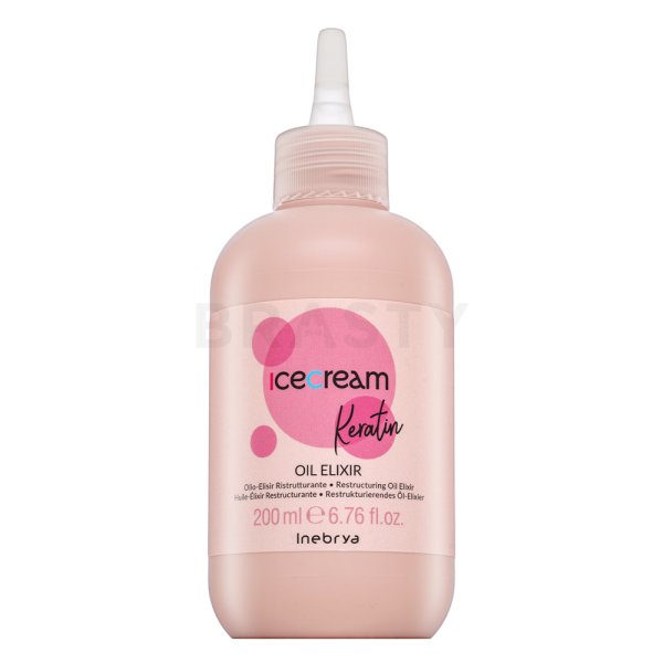 Inebrya Ice Cream Keratin Oil Elixir olejové sérum proti krepateniu vlasov 200 ml