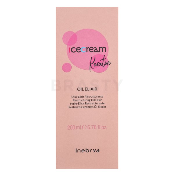 Inebrya Ice Cream Keratin Oil Elixir olejové sérum proti krepateniu vlasov 200 ml