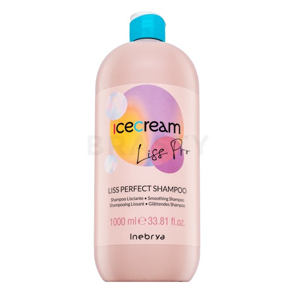 Inebrya Ice Cream Liss Pro Liss Perfect Shampoo uhlazující šampon pro hrubé a nepoddajné vlasy 1000 ml