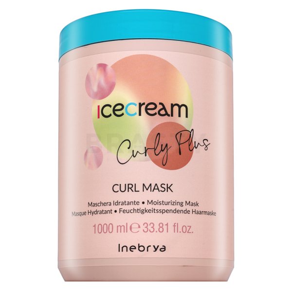 Inebrya Ice Cream Curly Plus Curl Mask erősítő maszk hajgöndörödés és rendezetlen hajszálak ellen 1000 ml