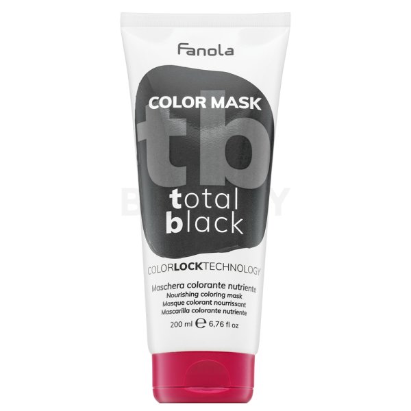 Fanola Color Mask mască hrănitoare cu pigmenți colorați pentru revigorarea culorii Total Black 200 ml