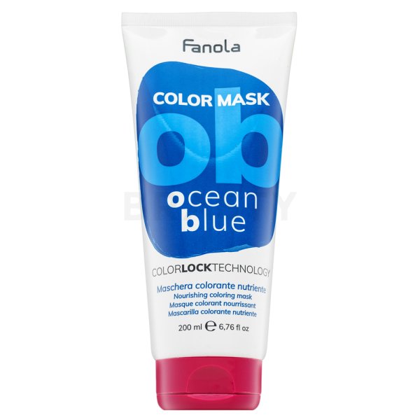 Fanola Color Mask mască hrănitoare cu pigmenți colorați pentru revigorarea culorii Ocean Blue 200 ml