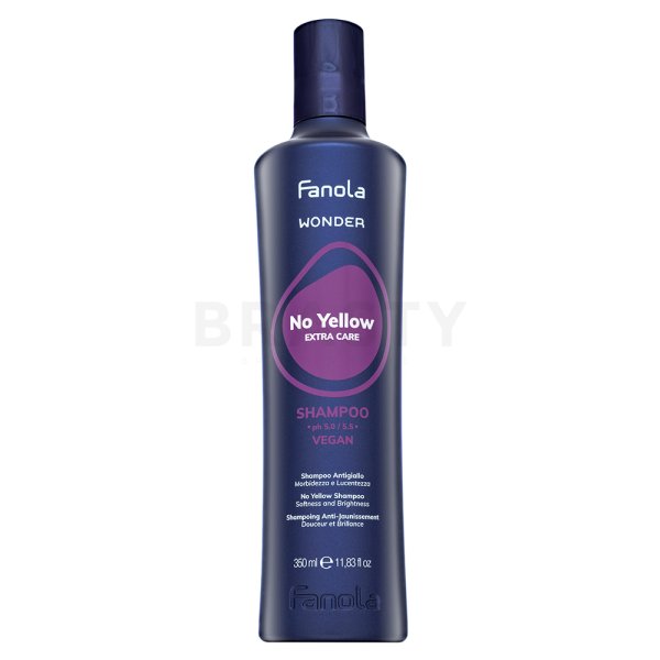 Fanola Wonder No Yellow Extra Care Shampoo Champú Para neutralizar los tonos amarillos 350 ml