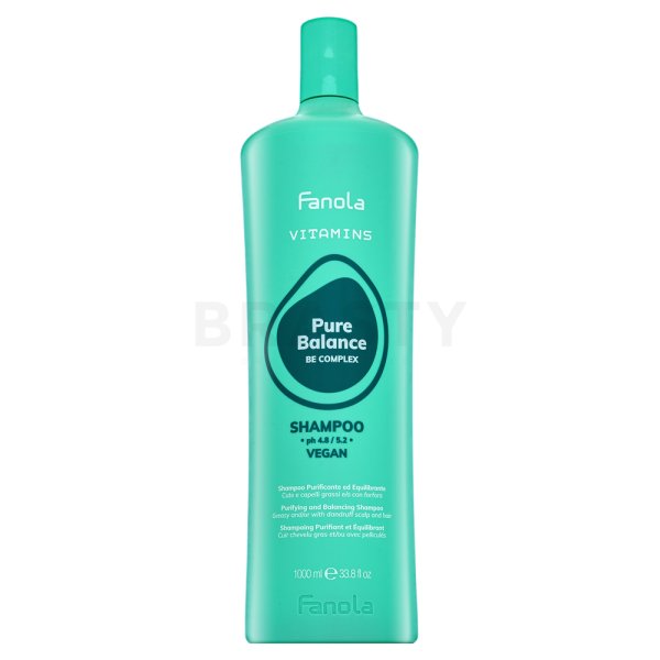 Fanola Vitamins Pure Balance Shampoo reinigende shampoo tegen roos 1000 ml