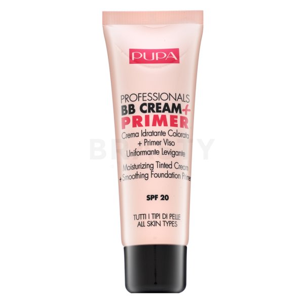 Pupa Professionals BB Cream + Primer SPF 20 002 Sand BB Creme für Einigung des farbigen Hauttones 50 ml